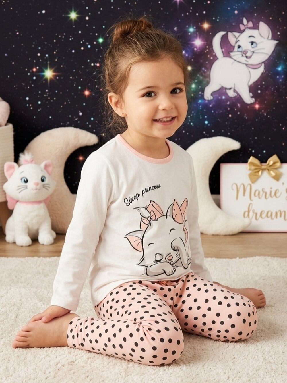 Disney Marie the Cat "Sleep Princess" PJ Set - Polka Dot Pajamas